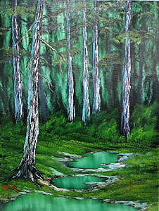 Malkurs nach Bob Ross - Secluded Forest